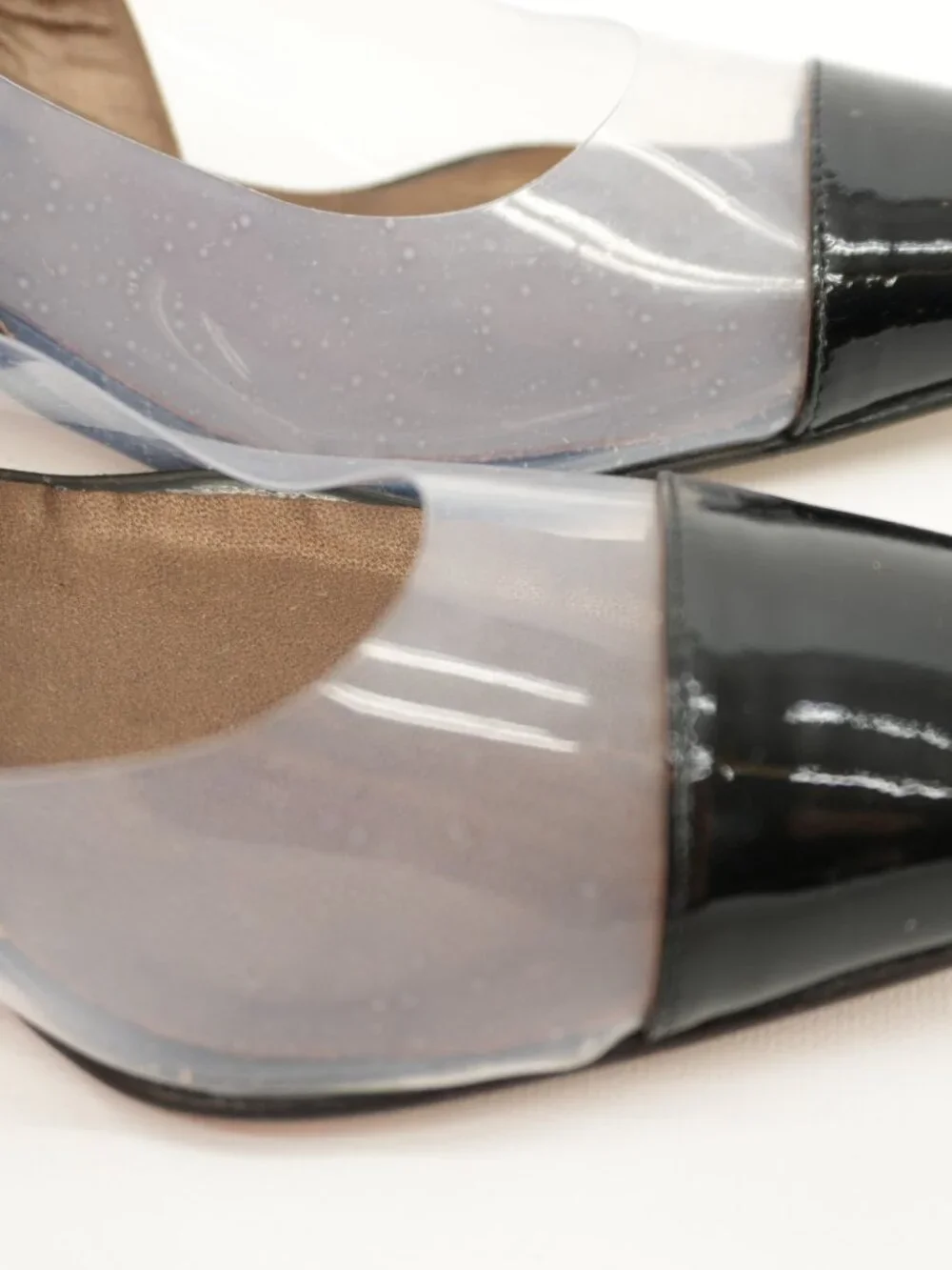 Vintage Patent Leather Clear Translucent Kitten Heel 6 1/2